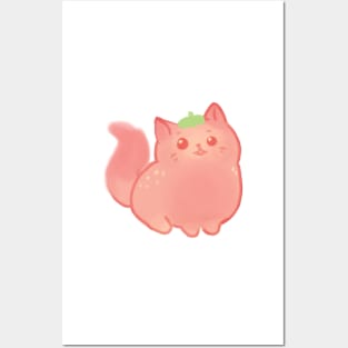 strawberry arson cat (no text) Posters and Art